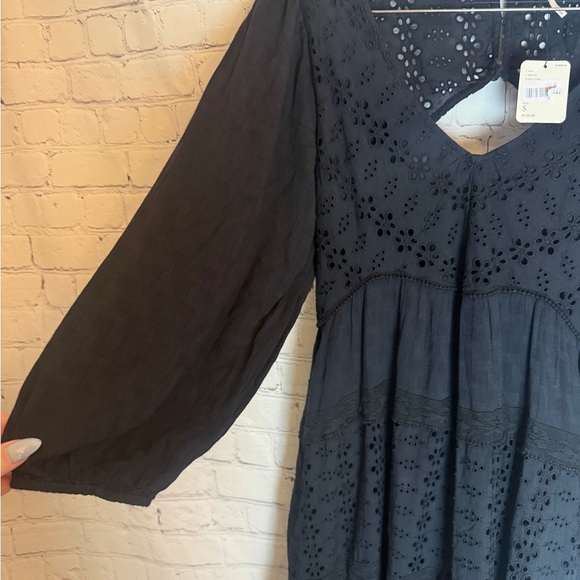 Free People Mockingbird Maxi Dress in Black NWT Size Small - Picture 7 of 16